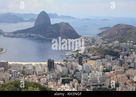 Blick vom Corcovado in Rio de Janeiro Stockfoto