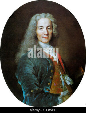 François-Marie Arouet, bekannt durch seine Frau Voltaire. Porträt von Nicolas de Largillière Stockfoto