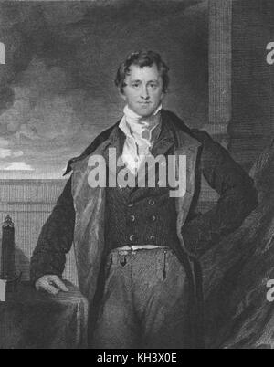 Sir Humphry Davy, 1st Baronet, Chemiker und Erfinder Stockfoto