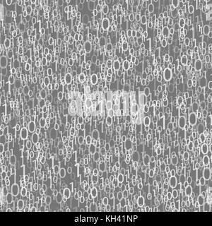 Der binäre Code blauen Hintergrund. Algorithmus die Entschlüsselung und Verschlüsselung. Stockfoto