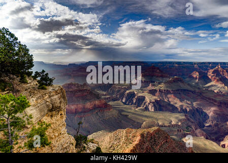 Blick über den Grand Canyon South Rim Arizona Stockfoto