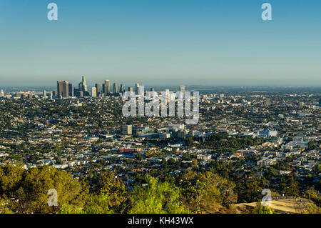 Los Angeles LA City Blick vom Griffith Observatorium Stockfoto