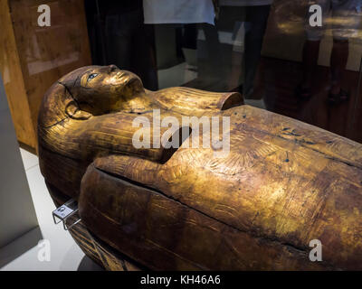 Ausstellungen in der ganzen Welt berühmten Ägyptischen Museum in Turin die größte ägyptische Sammlung außerhalb von Kairo Museum Stockfoto