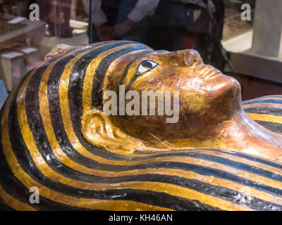 Ausstellungen in der ganzen Welt berühmten Ägyptischen Museum in Turin die größte ägyptische Sammlung außerhalb von Kairo Museum Stockfoto