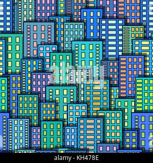 Stadt, nahtlose Hintergrund Stock Vektor