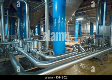 Brauerei Herstellung - die Fermentation Abteilung Stockfoto