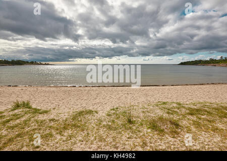 Yyteri sand malerischen Strand. Finnland Sommer Landschaft. pori Urlaubsziel Stockfoto