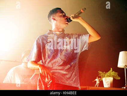 Loyle Carner Auftritt bei Manchester O2 Ritz mit: Loyle Carner Wo: Manchester, Vereinigtes Königreich Wann: 12 Oct 2017 Credit: Sakura/WENN.com Stockfoto