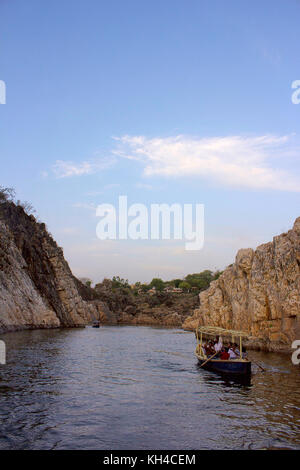 Bhedaghat, Marmor Steine, Madhya Pradesh, Indien Stockfoto