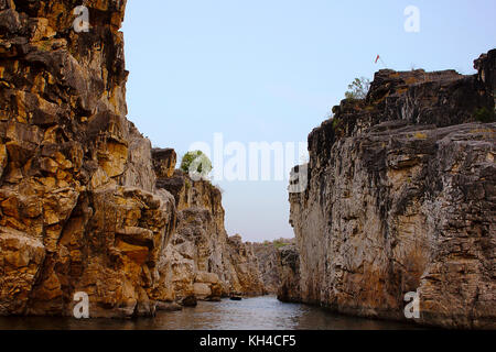 Dhuadhar gulley, Marmor Steine bhedaghat, Madhya Pradesh, Indien Stockfoto