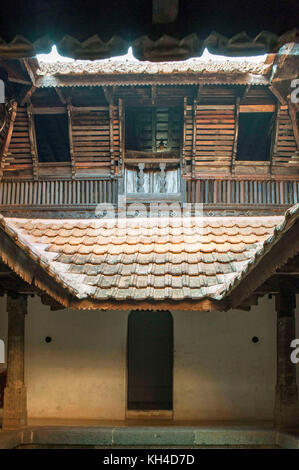 Padmanabhapuram Palace, Kalkulam Palace, Travancore Ära Palast, Thuckalay, Padmanabhapuram, Kanyakumari, Tamil Nadu, Indien, Asien Stockfoto