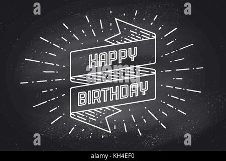 Jahrgang Band mit Text alles Gute zum Geburtstag Stock Vektor