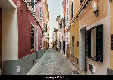 Straßen von Ciutadella, Menorca Stockfoto