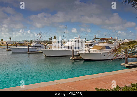 Deep sea Marina auf Chub Cay Stockfoto