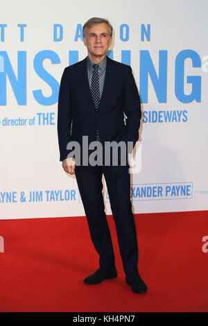 Die Gala-Vorführung der BFI LFF-Patrons von "Downsizing" fand am Odeon Leicester Square statt - Ankünfte mit: Christoph Waltz Where: London, Vereinigtes Königreich Wann: 13 Oct 2017 Credit: Mario Mitsis/WENN.com Stockfoto