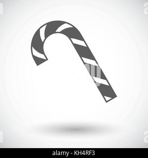 Candy. Einzelne flache Symbol auf weißem Hintergrund. Vektor-Illustration. Stock Vektor