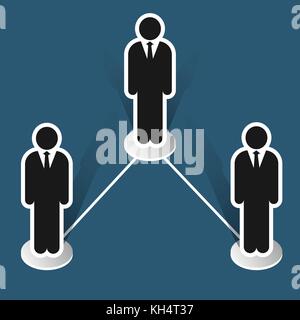 Business Management Symbol, Management und Human Resources, 3d-design-Vektor ein futuristisches Design. Stock Vektor