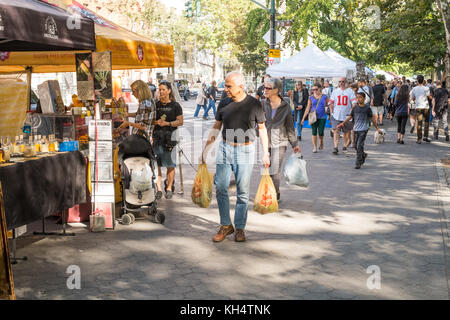 79Th Street Greenmarket ein Bauernmarkt in New York City, New York, Vereinigte Staaten von Amerika. Stockfoto