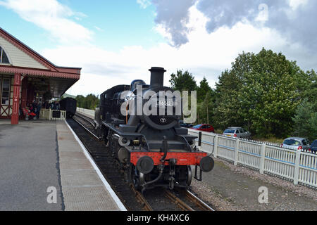 Strathspey Heritage Railway, Aviemore, Cairngorms National Park, Scottish Highlands, Großbritannien Stockfoto