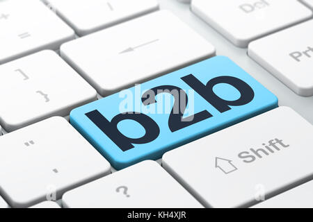 Business Konzept: b2b auf dem Computer Tastatur Hintergrund Stockfoto
