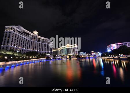LAS VEGAS, NEVADA - 25. JULI: Bellagio Hotel und Casino am 25. Juli 2017 in Las Vegas. Das Bellagio ist ein Luxushotel und Kasino an der Las Vegas Street Stockfoto