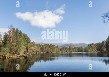 Uath Lochan am Glen Feshie in den Highlands von Schottland. Stockfoto