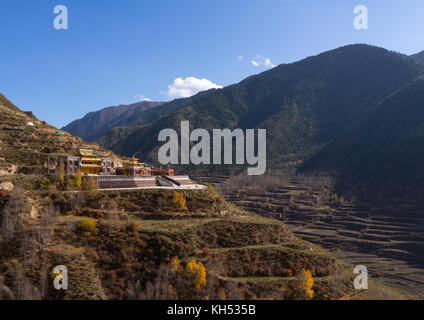 Chong Gon Kloster Landschaft, Tongren County, Longwu, China Stockfoto