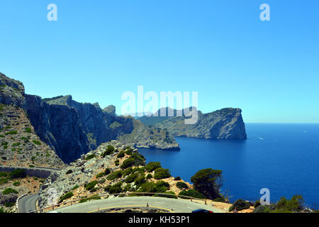 Cap Formentor Leuchtturm, Pollenca, Mallorca, Balearen, Spanien Stockfoto