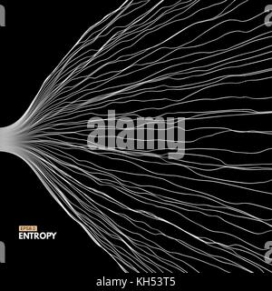 Abstrakte Wissenschaft oder Technologie Hintergrund. Array mit dynamischen Partikeln. Vector Illustration. Stock Vektor