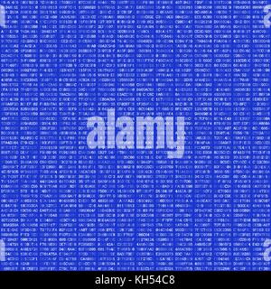 Vektor weiße Farbe hexadezimalen Code text dekorativ abstrakt blau hintergrund nahtlose Muster Stock Vektor