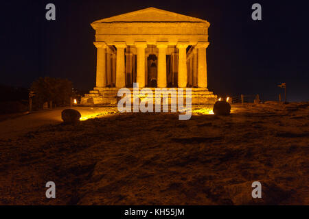 Concordia Tempel in Agrigento archäologischer Park Stockfoto