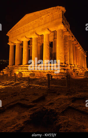 Concordia Tempel in Agrigento archäologischer Park Stockfoto