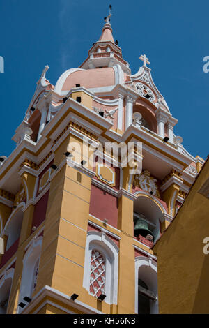 Südamerika, Kolumbien, Cartagena. Altstadt, historisches Stadtzentrum, UNESCO. Cartagenas Kathedrale, Türaußenseite, Basilika Santa Catalina de Stockfoto