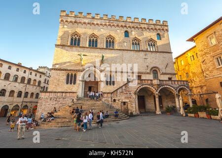 Perugia, Italien Palazzo dei Priori Stockfoto