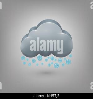 Symbol Wetter. Wolke von Schnee. vector Abbildung im EPS 10. Stock Vektor