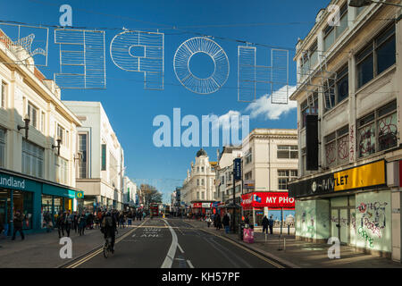 Herbstnachmittag in Brighton City Centre, East Sussex, England. Stockfoto