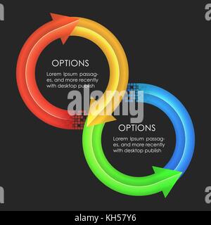 Infografiken design Vorlage. kreisförmigen Pfeilen vector Abbildung im EPS 10. Stock Vektor