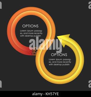 Infografiken design Vorlage. kreisförmigen Pfeilen. vector Abbildung im EPS 10. Stock Vektor