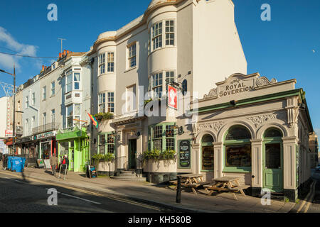 Herbstnachmittag in Brighton City Centre, East Sussex, England. Stockfoto