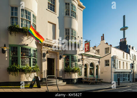 Herbstnachmittag in Brighton City Centre, East Sussex, England. Stockfoto