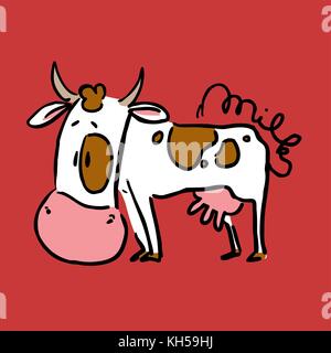 Cute cow Cartoon-Vector Illustration Stock Vektor