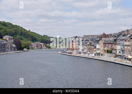 Blick von der Brücke in Dinant, Stadt in Belgien, am 24. Juni 2017 Stockfoto