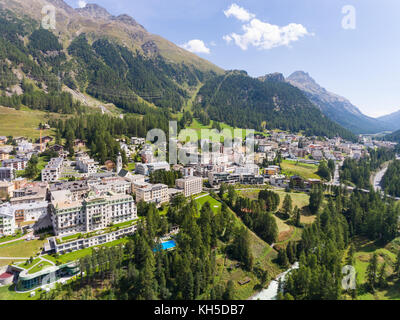 Pontresina, Engadin, Tal Dorf in der Schweiz Stockfoto