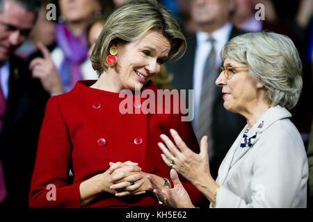 Belgien Königin Mathilde d’ Udekem d’ Acoz Stockfoto