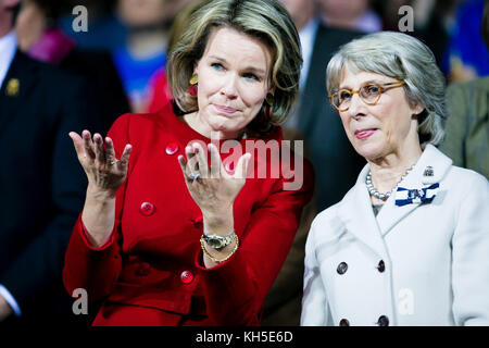 Belgien Königin Mathilde d’ Udekem d’ Acoz Stockfoto