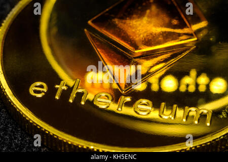 Des astraleums Makro Symbol Anmelden Close-up golden Stockfoto