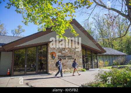 Besuch Des Great Smoky Mountains National Park. Sugarlands Visitor Center. Stockfoto