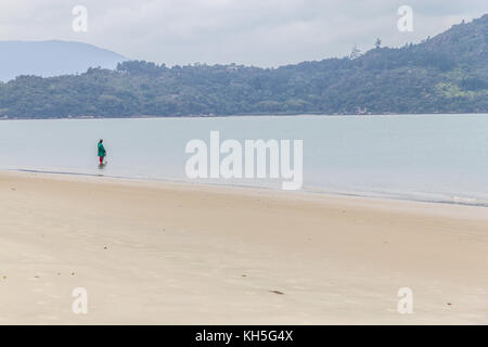 Fischer in Daniela Strand, Florianopolis, Santa Catarina, Brasilien Stockfoto