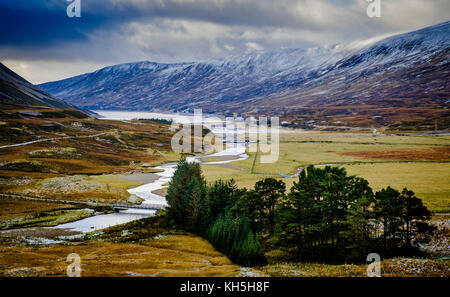 Auf der Suche nach dalnaspidal und loch Garry von der a9, Highlands von Schottland Stockfoto