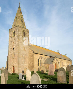 St Bartholomews Church, newbiggin am Meer, Northumberland, England, Großbritannien Stockfoto